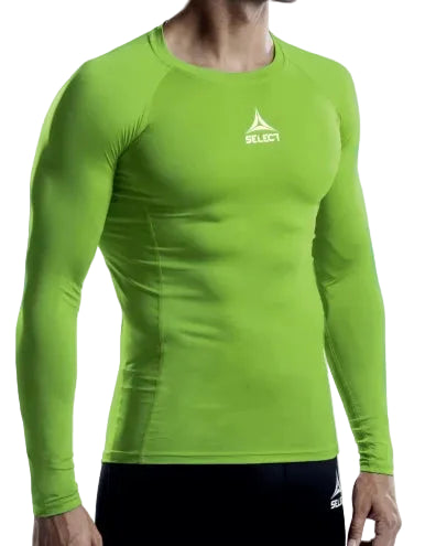 Select Compression Jersey L/S - Neon Green