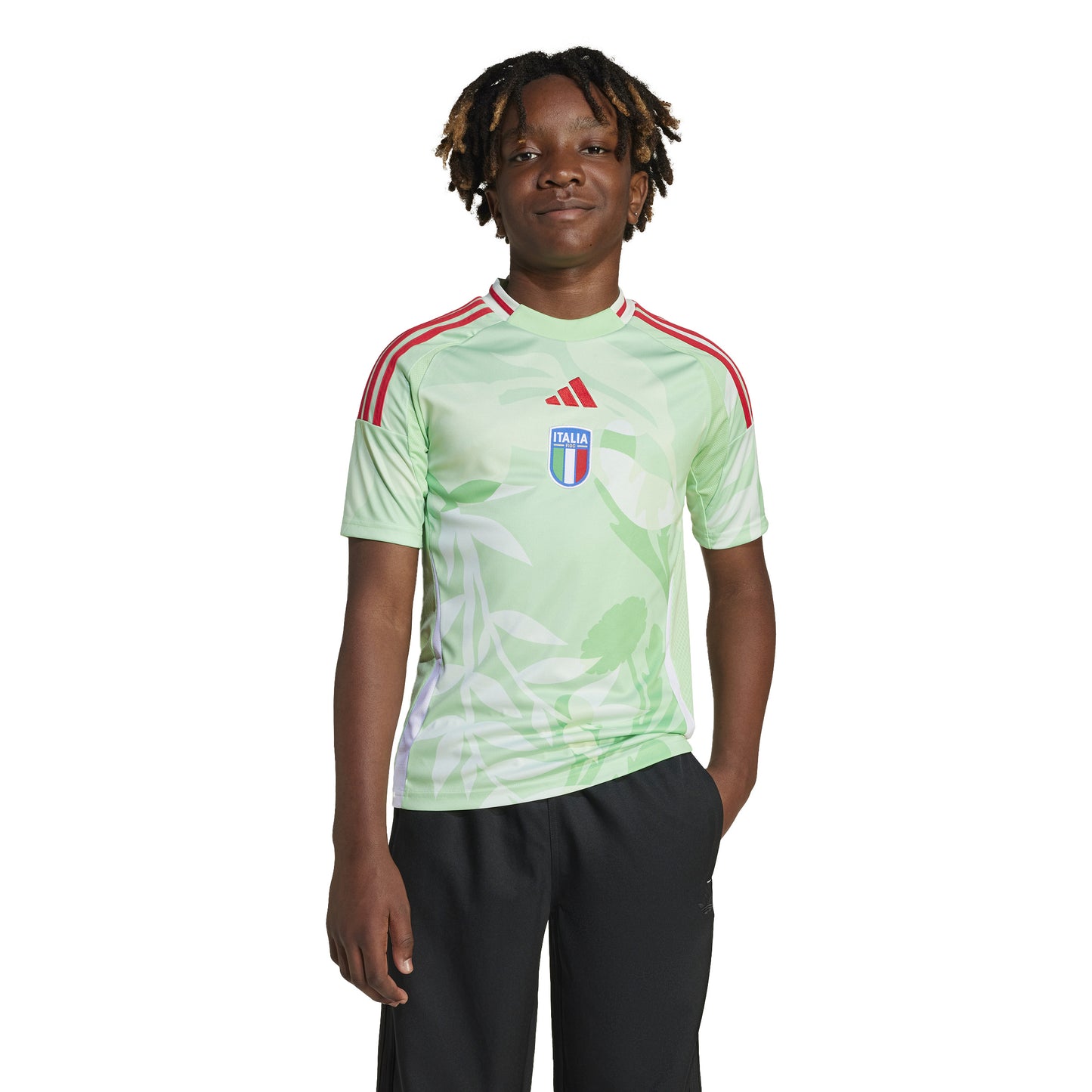 adidas Italy 24 Away Jersey Kids - Glory Mint