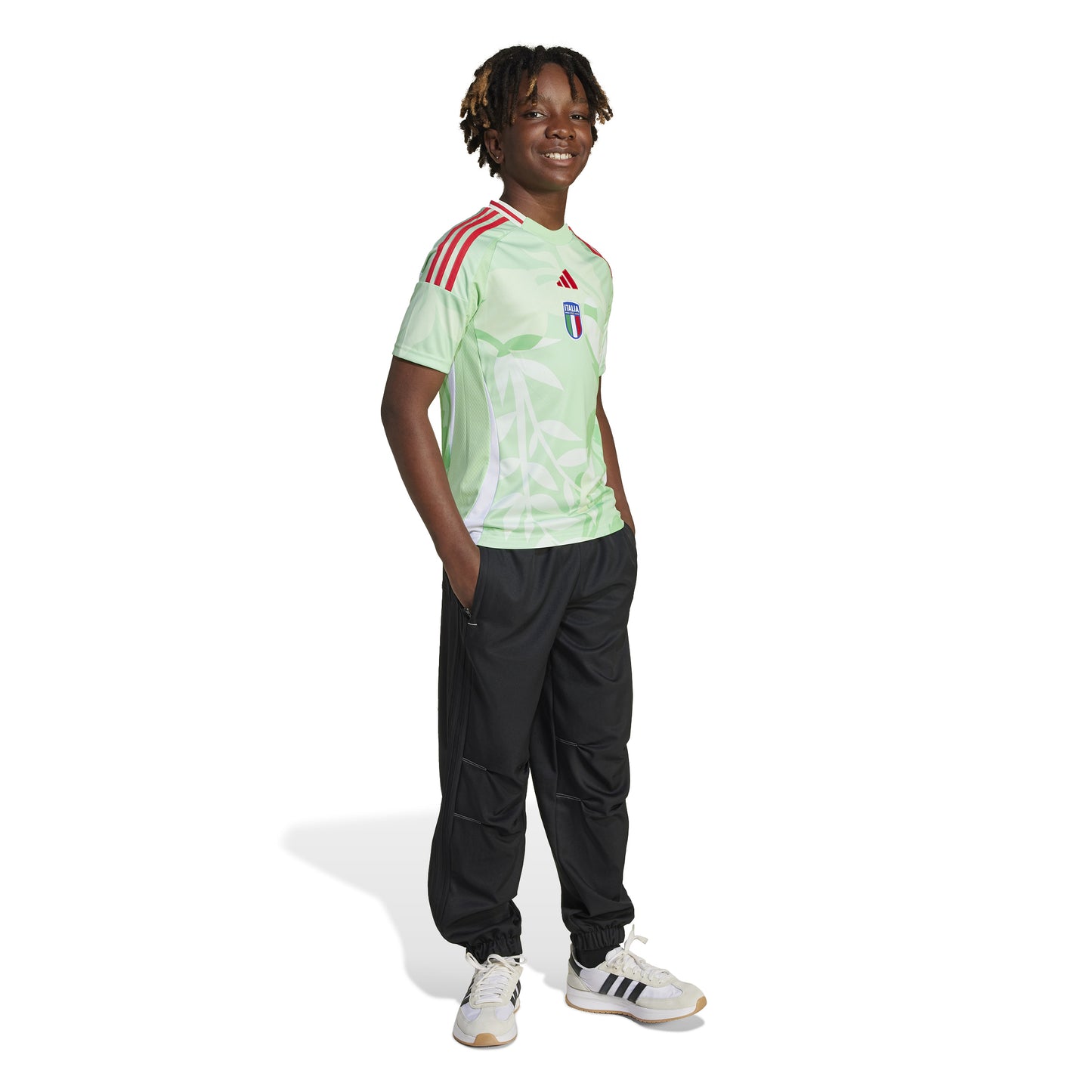 adidas Italy 24 Away Jersey Kids - Glory Mint