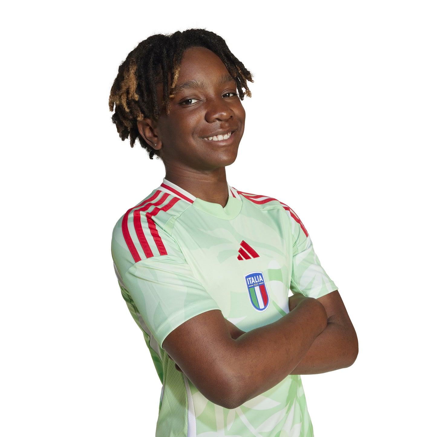 adidas Italy 24 Away Jersey Kids - Glory Mint