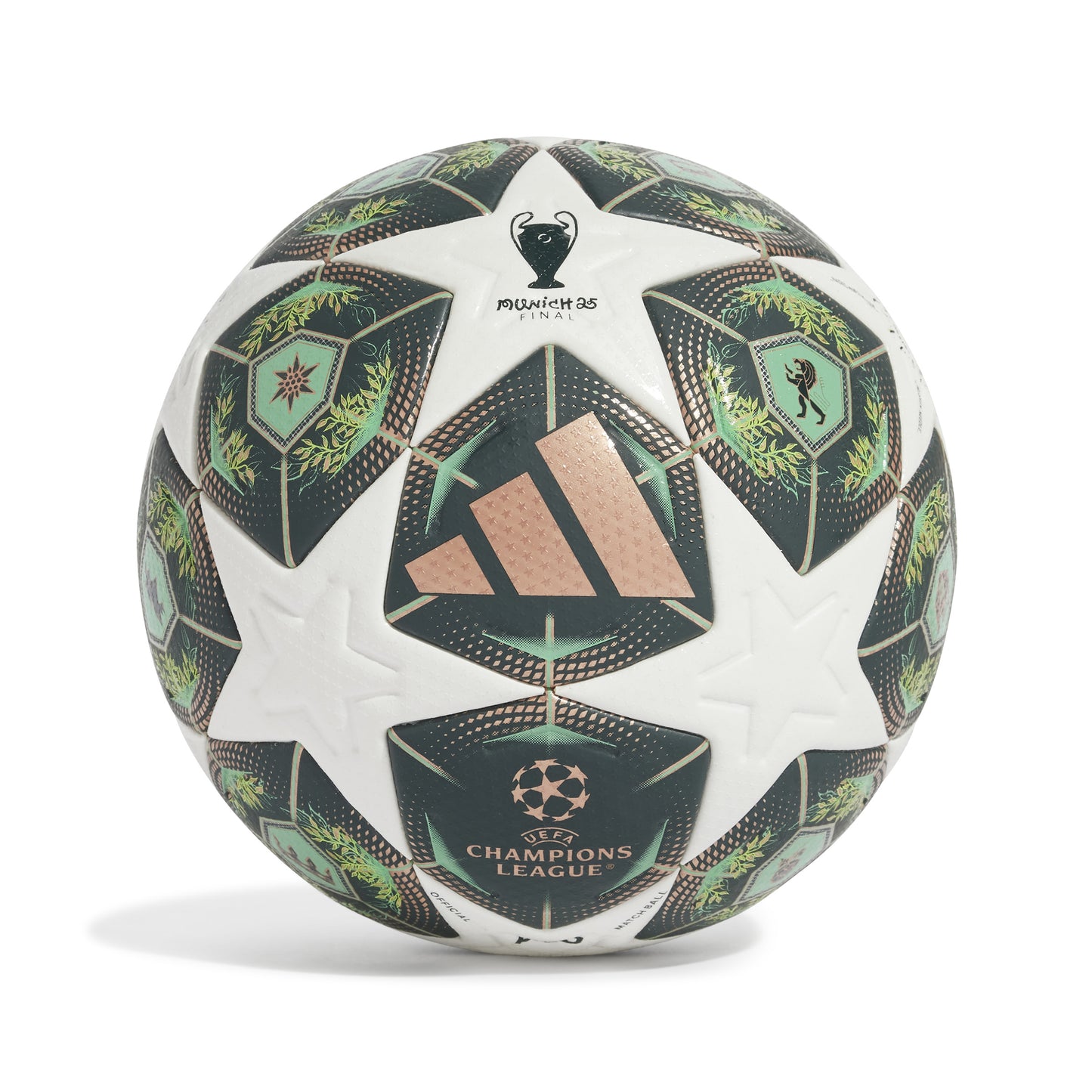 adidas UCL 24-25 Pro ball knockout stages - White / Shadow Green / Solar Slime