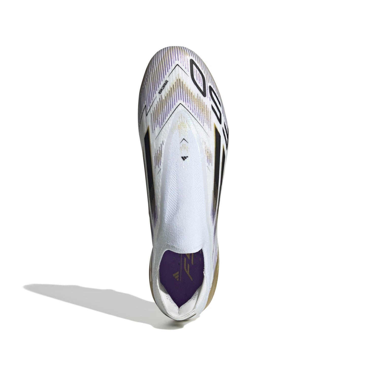 adidas F50 Elite Laceless FG - White / Core Black / Gold Metallic