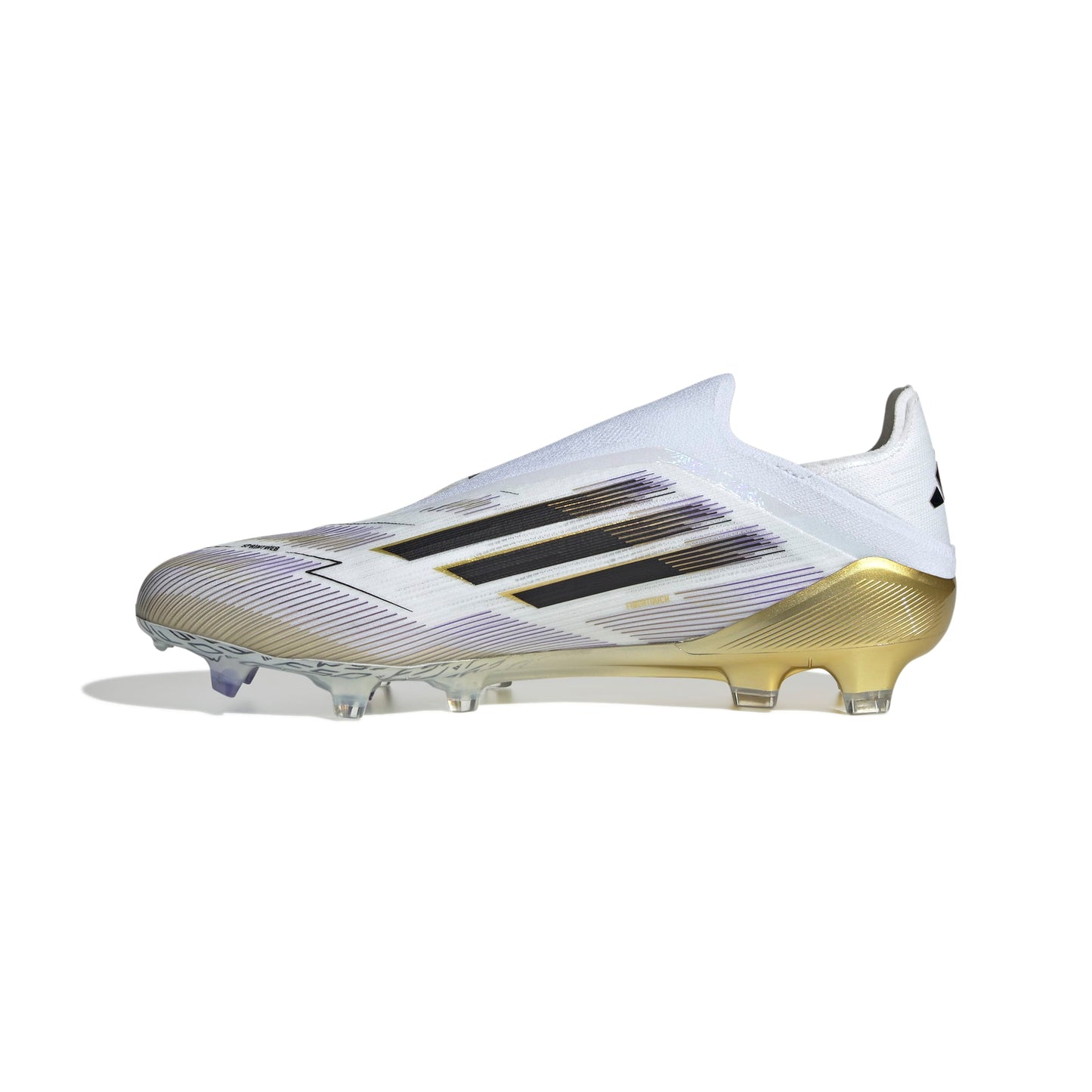 adidas F50 Elite Laceless FG - White / Core Black / Gold Metallic