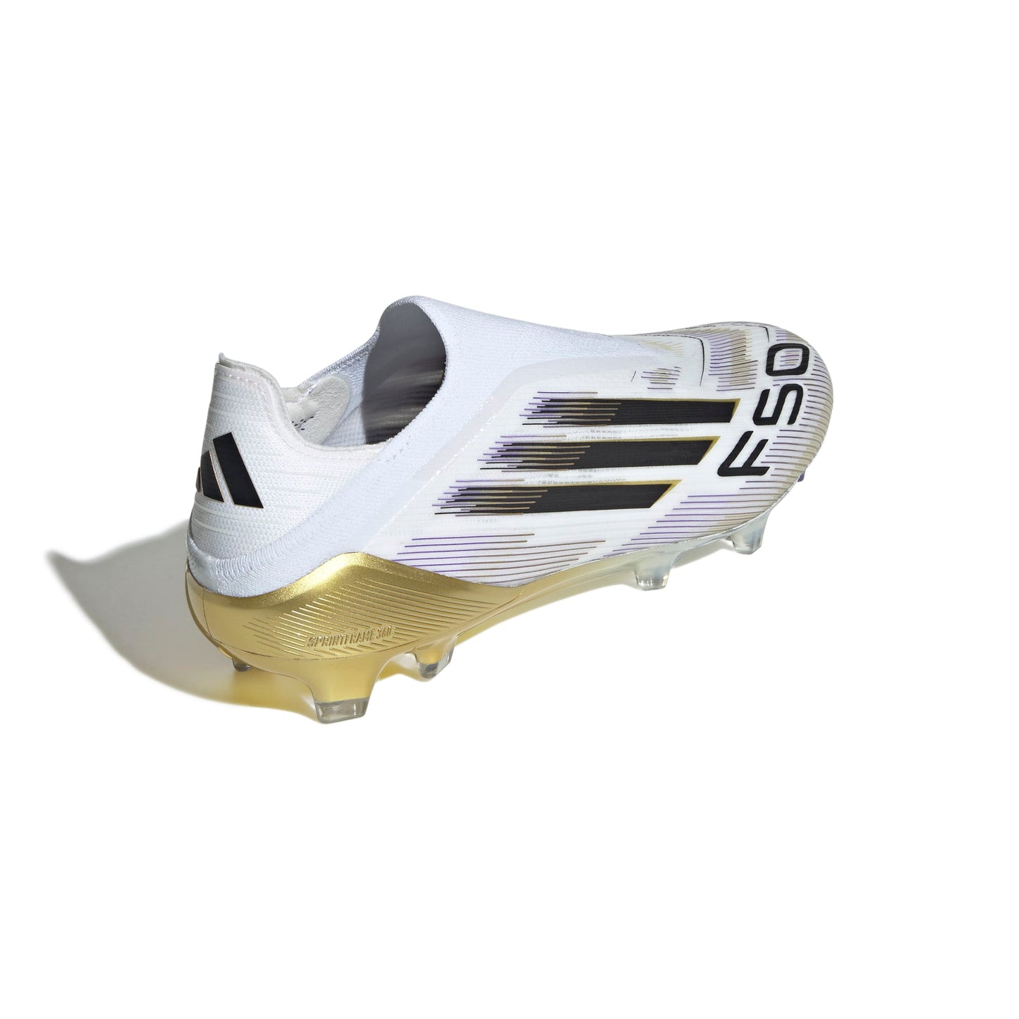 adidas F50 Elite Laceless FG - White / Core Black / Gold Metallic