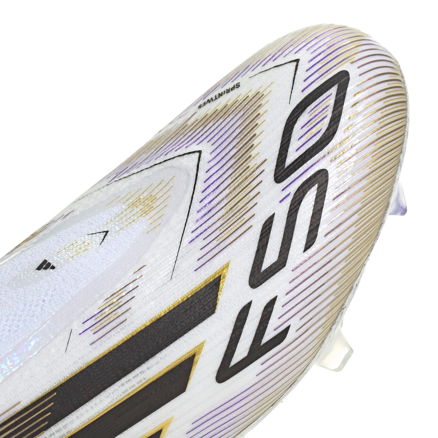adidas F50 Elite Laceless FG - White / Core Black / Gold Metallic