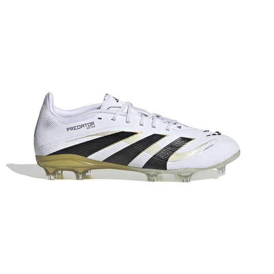adidas Predator Elite J FG - White / Black / Gold
