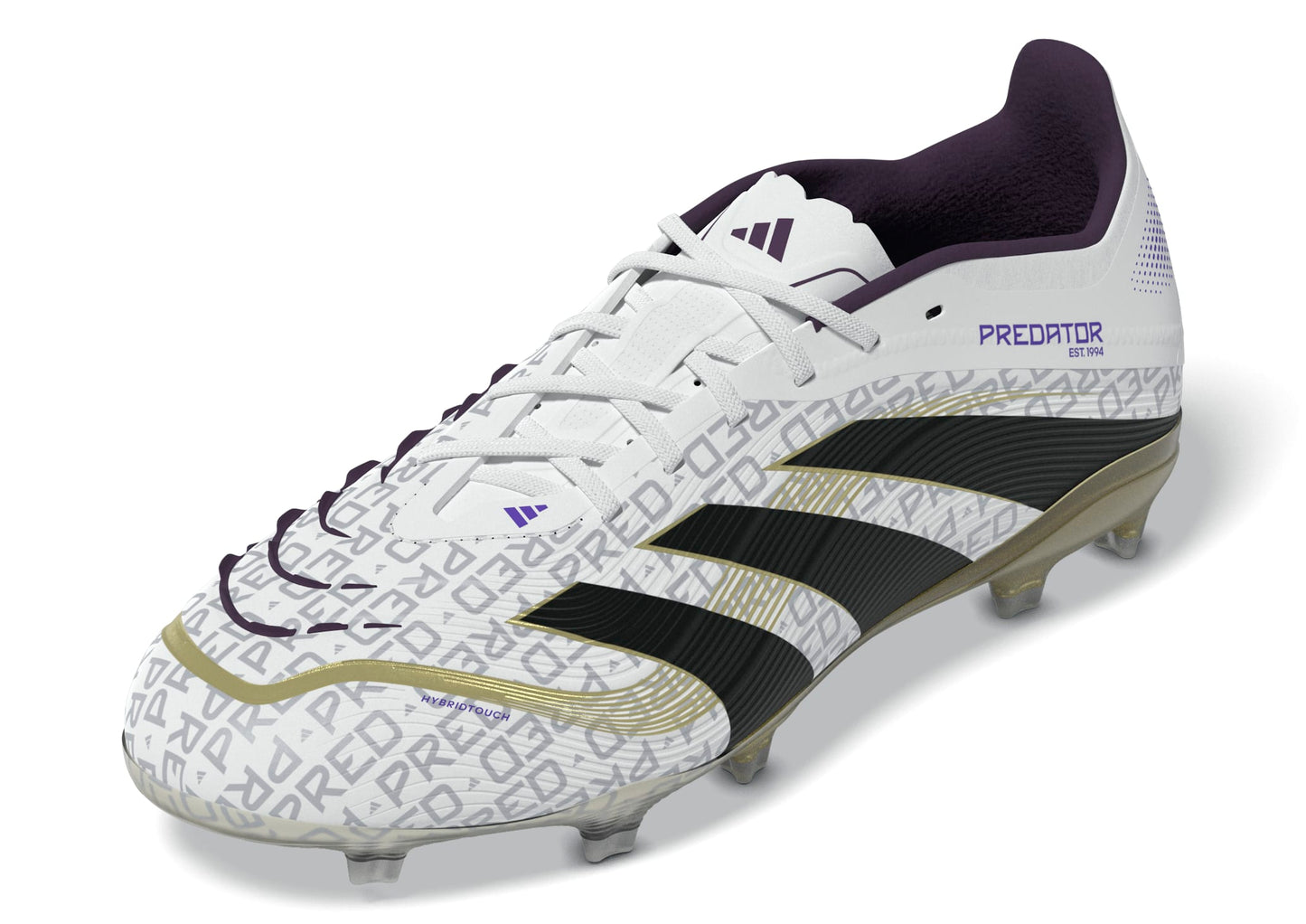 adidas Predator Elite J FG - White / Black / Gold