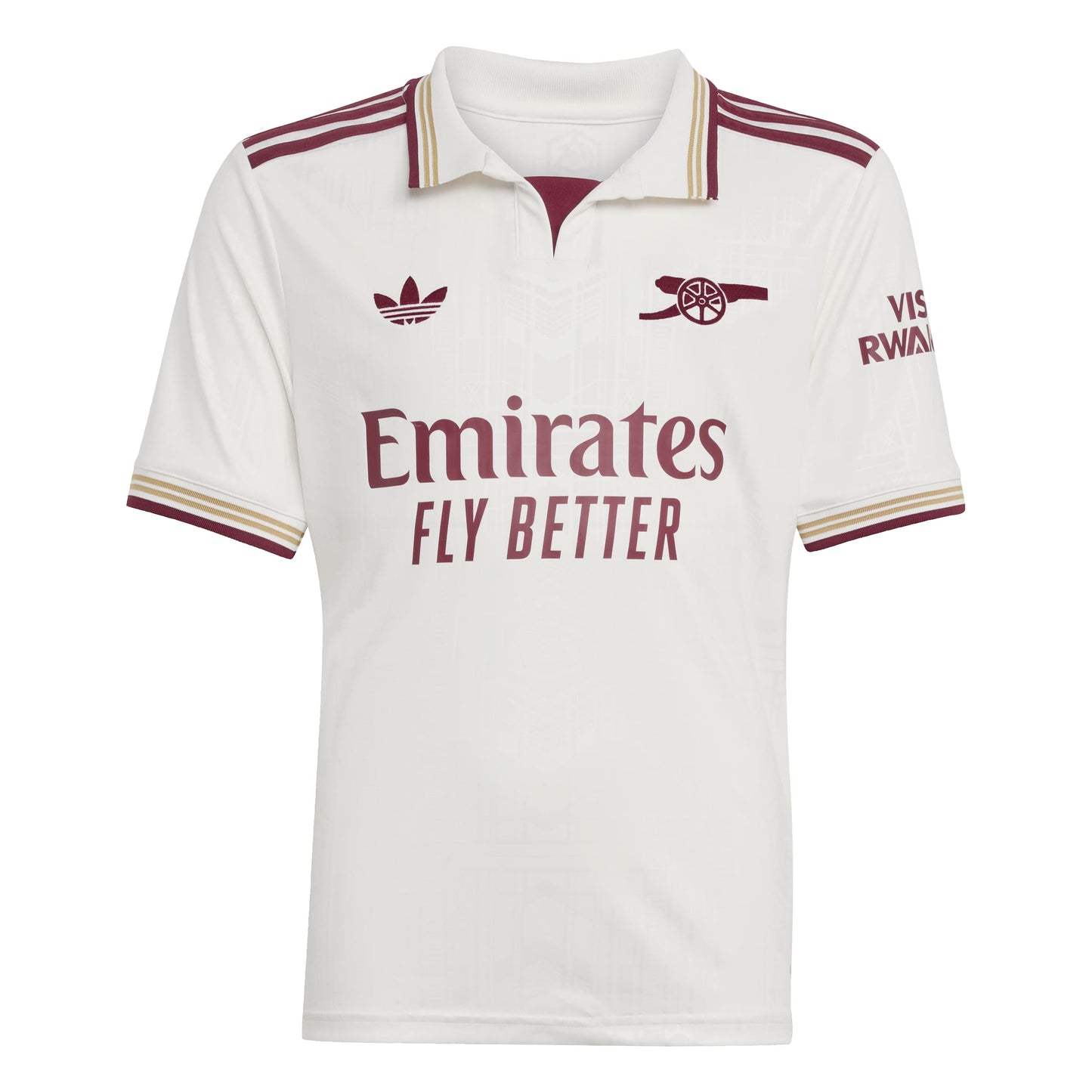 adidas Arsenal FC 25-26 Jr Third Jersey - Cloud White / Team Coll Burgundy 2