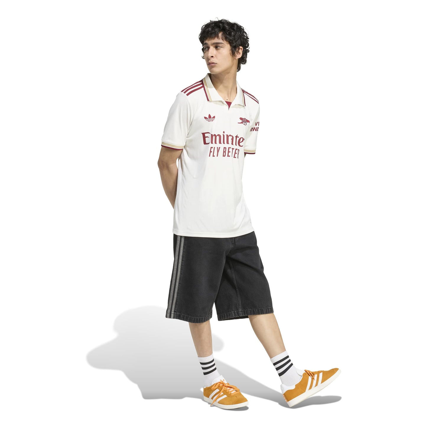 adidas Arsenal FC 25-26 Third Jersey - Cloud White / Team Coll Burgundy 2