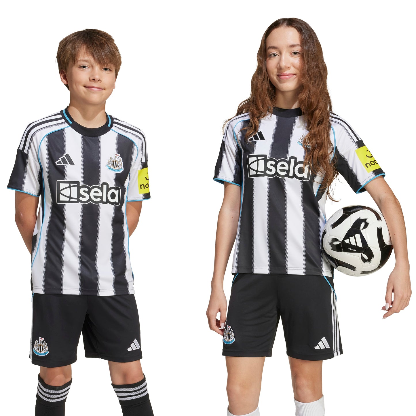 adidas Newcastle United FC 25-26 Jr Home Shirt - Black / White
