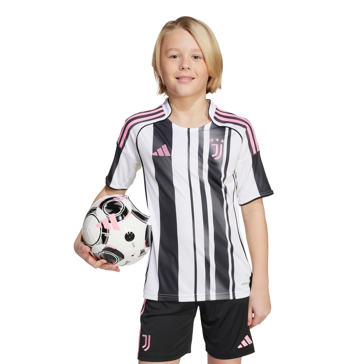 adidas Juventus 25-26 Kids Home Jersey - White / Black