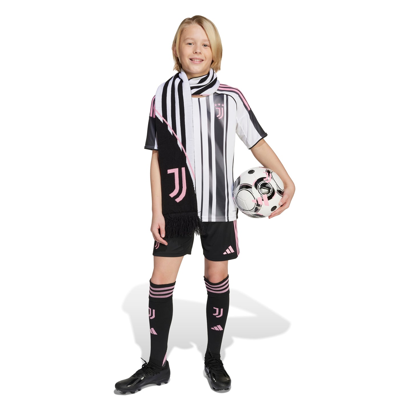 adidas Juventus 25-26 Kids Home Jersey - White / Black