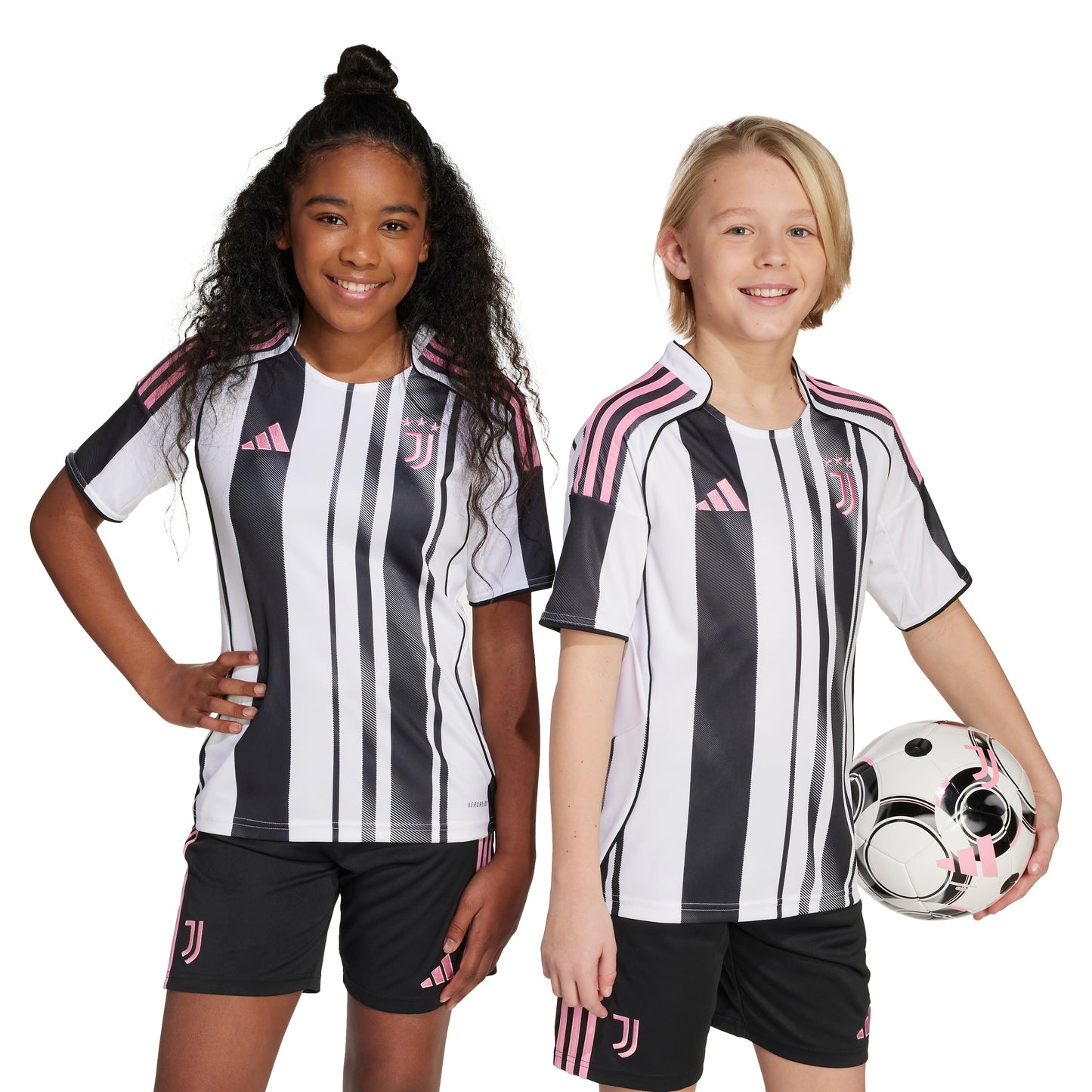 adidas Juventus 25-26 Kids Home Jersey - White / Black