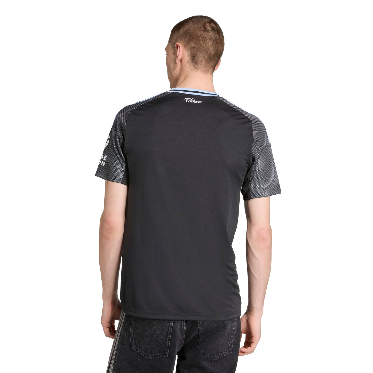 adidas Aston Villa FC 25-26 Away Jersey - Black / Glow Blue