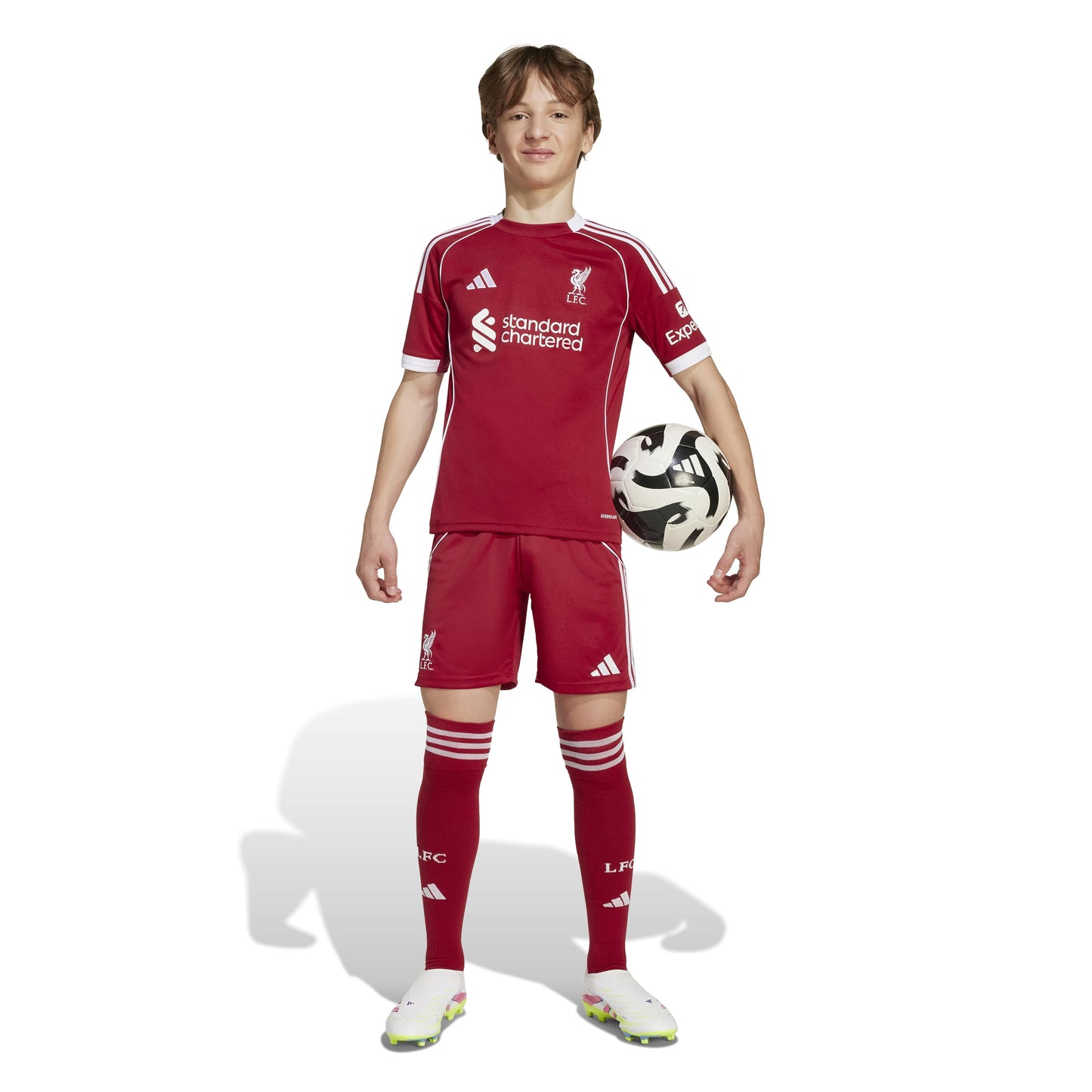 adidas Liverpool FC 25-26 Kids Home - Strawberry Red