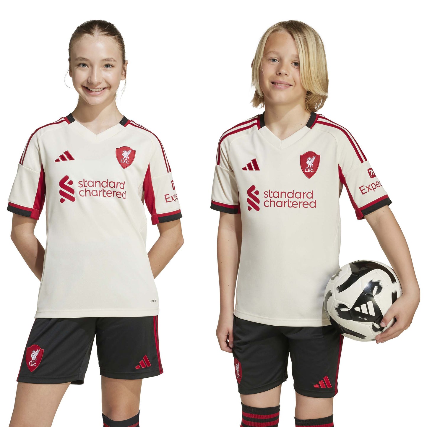 adidas Liverpool FC 25-26 Kids Away Jersey - Wonder White