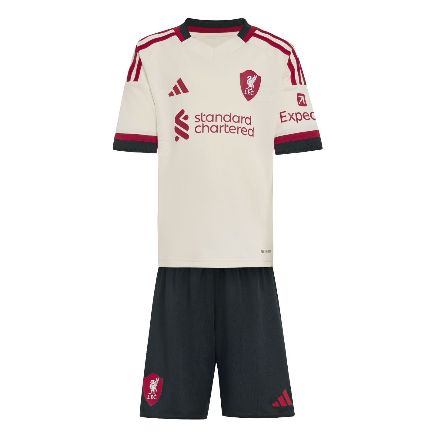 adidas Liverpool FC 25-26 Kids Mini Away Kit - Wonder White