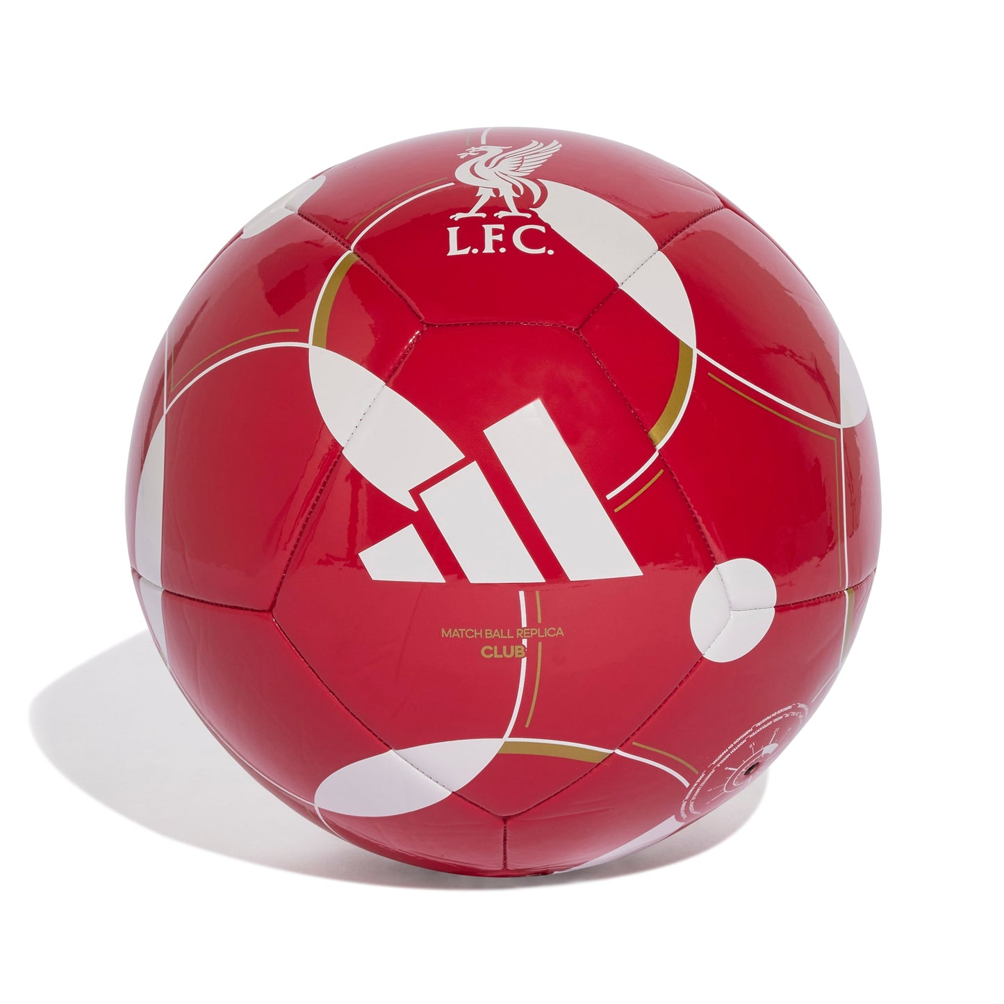 adidas Liverpool FC Club Ball - Strawberry Red / White / Bold Gold
