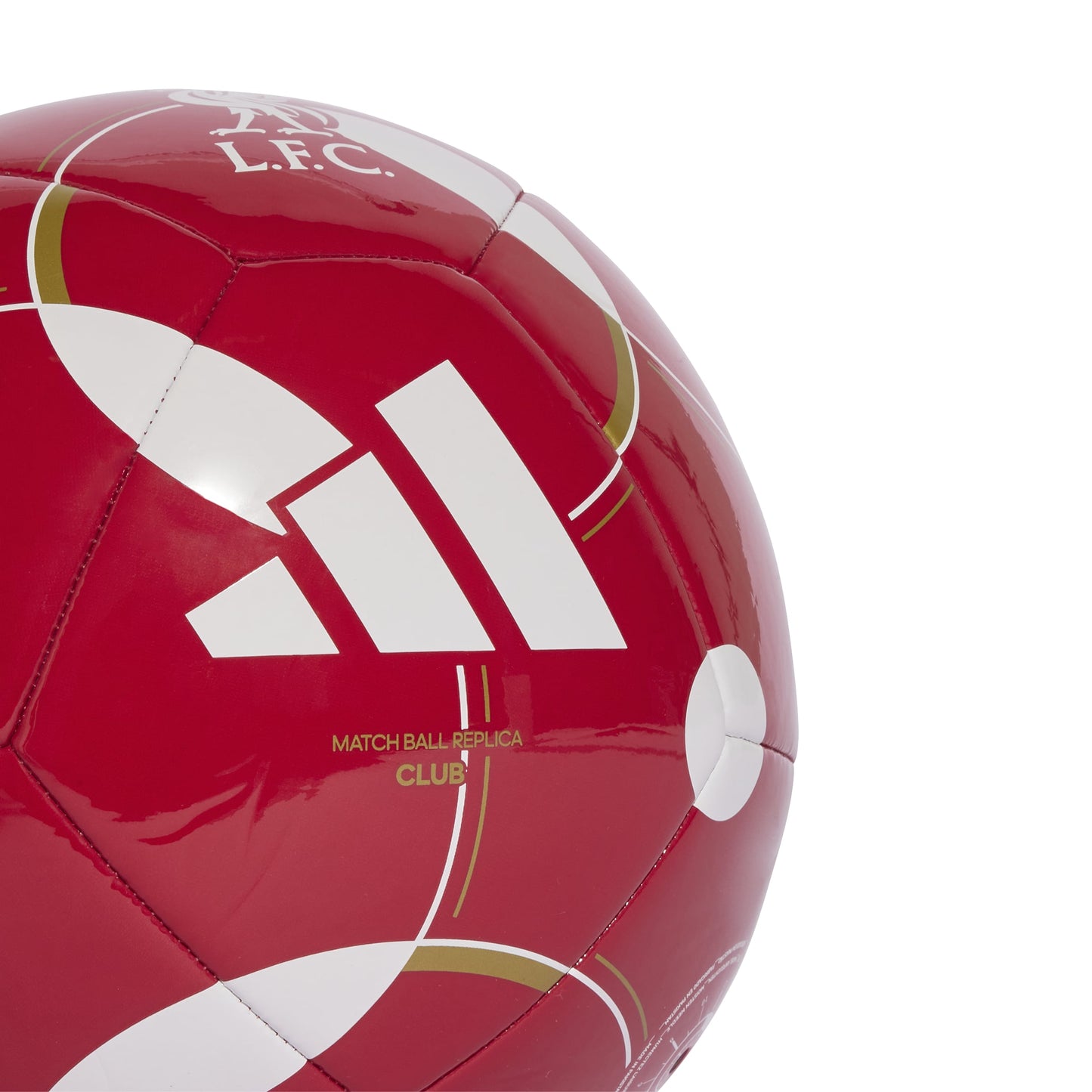 adidas Liverpool FC Club Ball - Strawberry Red / White / Bold Gold