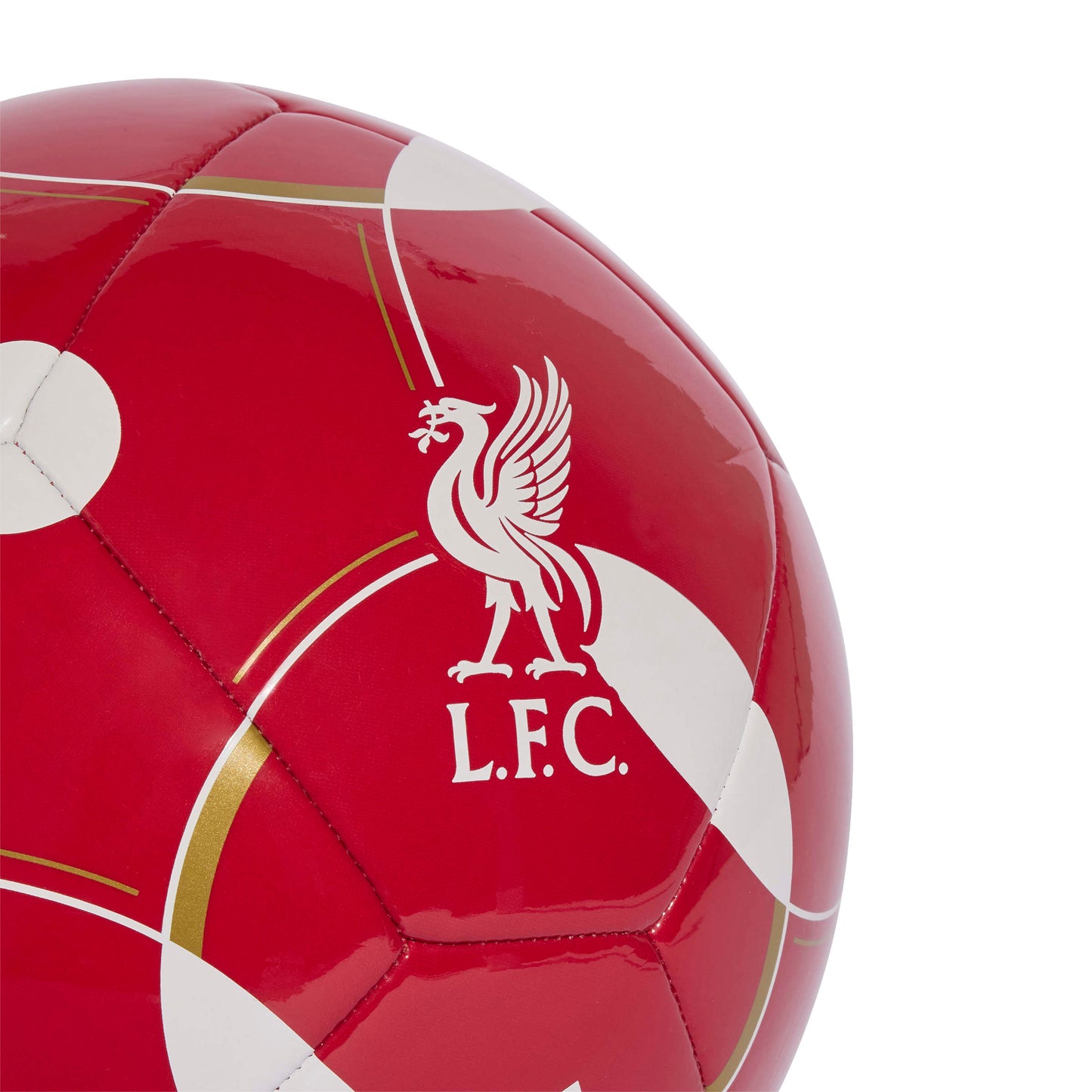 adidas Liverpool FC Club Ball - Strawberry Red / White / Bold Gold