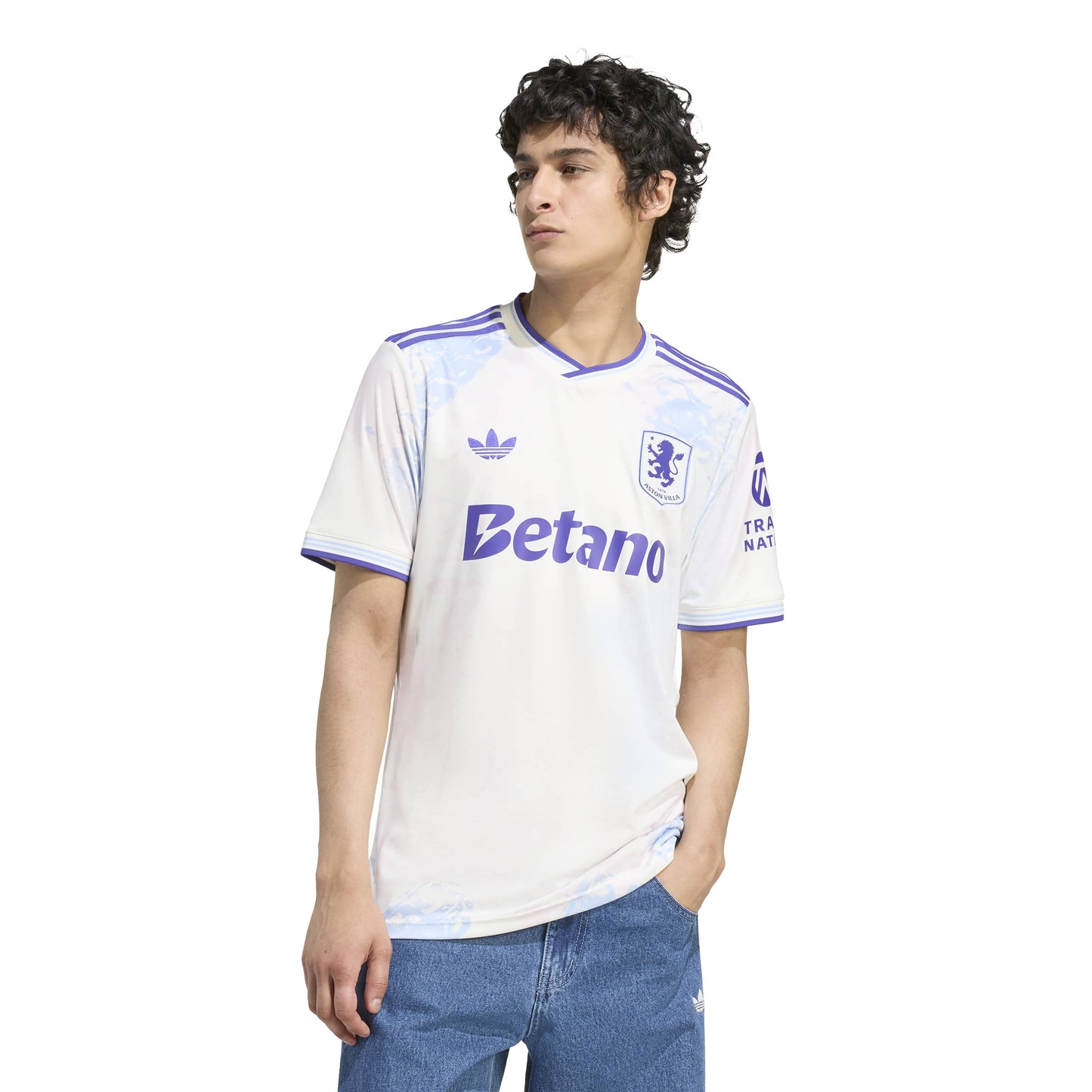 adidas Aston Villa FC 25-26 Third Jersey - Off White / Energy Ink