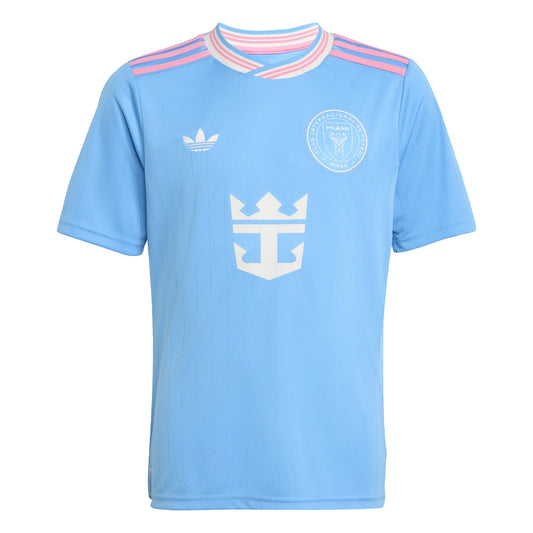 adidas Inter Miami CF 25-26 Messi 10 Kids Third Jersey - Semi Blue Burst