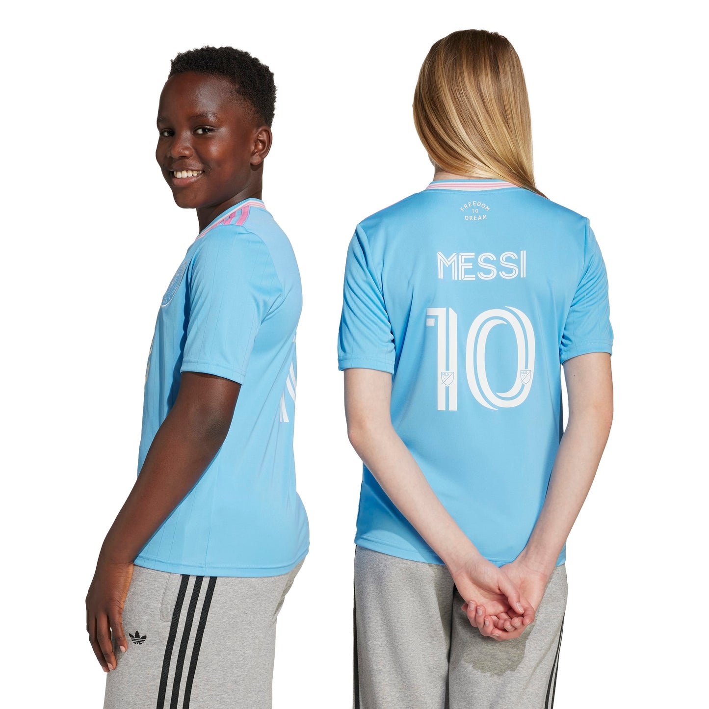 adidas Inter Miami CF 25-26 Messi 10 Kids Third Jersey - Semi Blue Burst