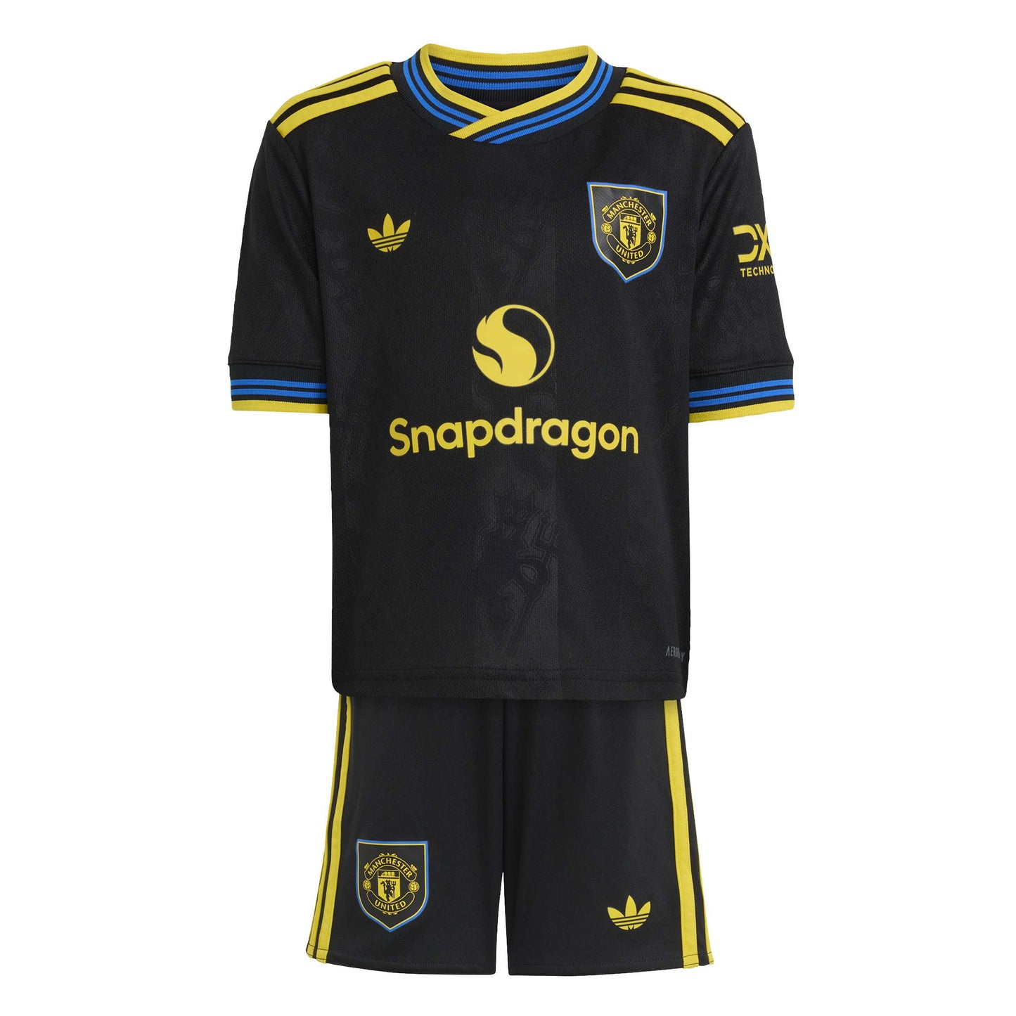 adidas Manchester United 25-26 Kids Mini Away Kit - Black