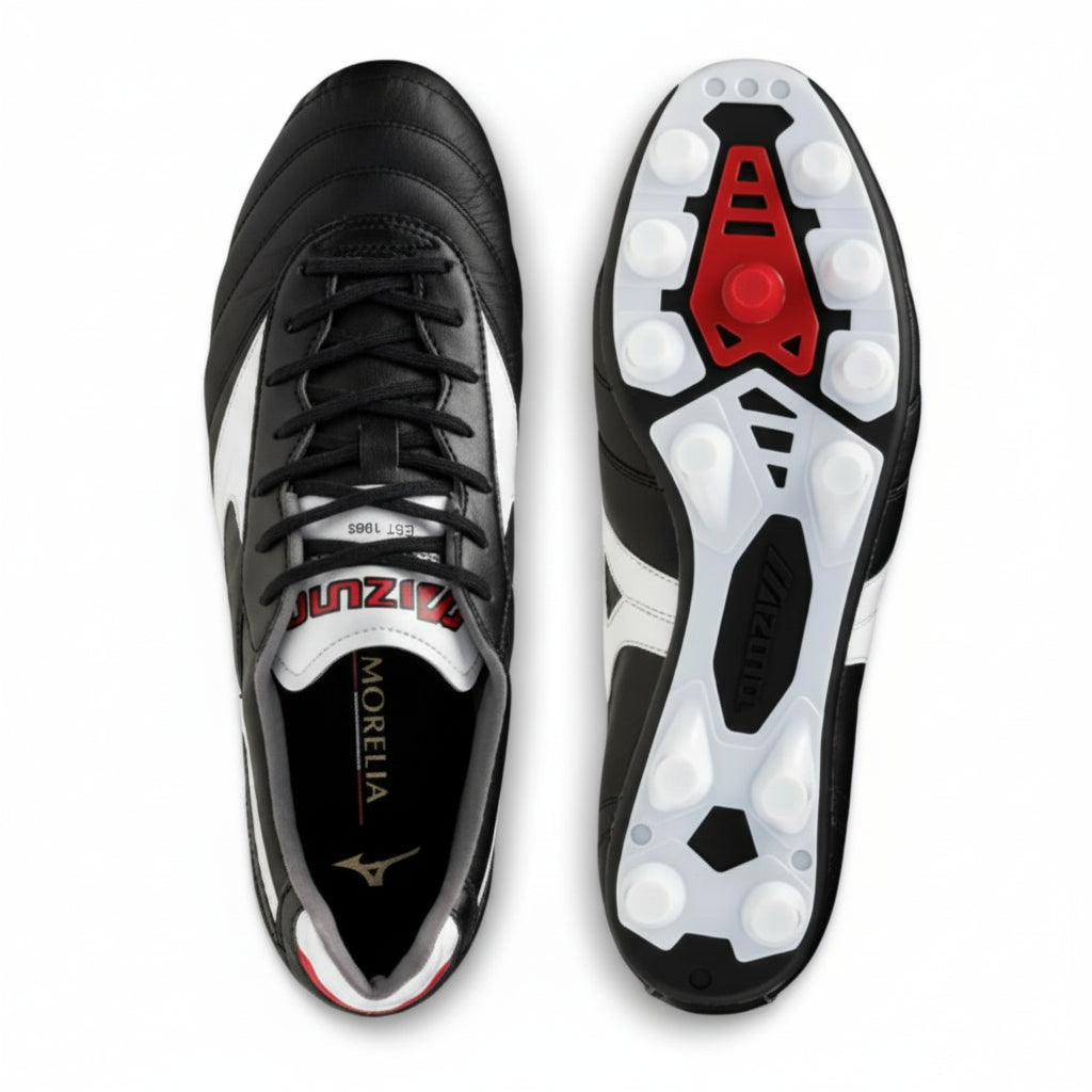 Mizuno Morelia II Elite FG - Black/White/Chinese Red