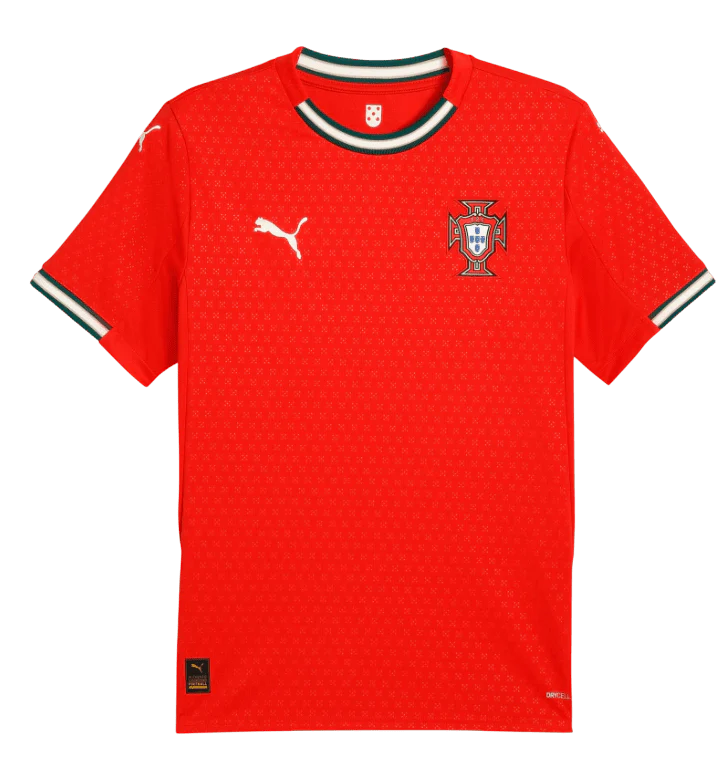 Puma Portugal 2025 Home Authentic Jersey Men - Sport Red-Sugared Almond