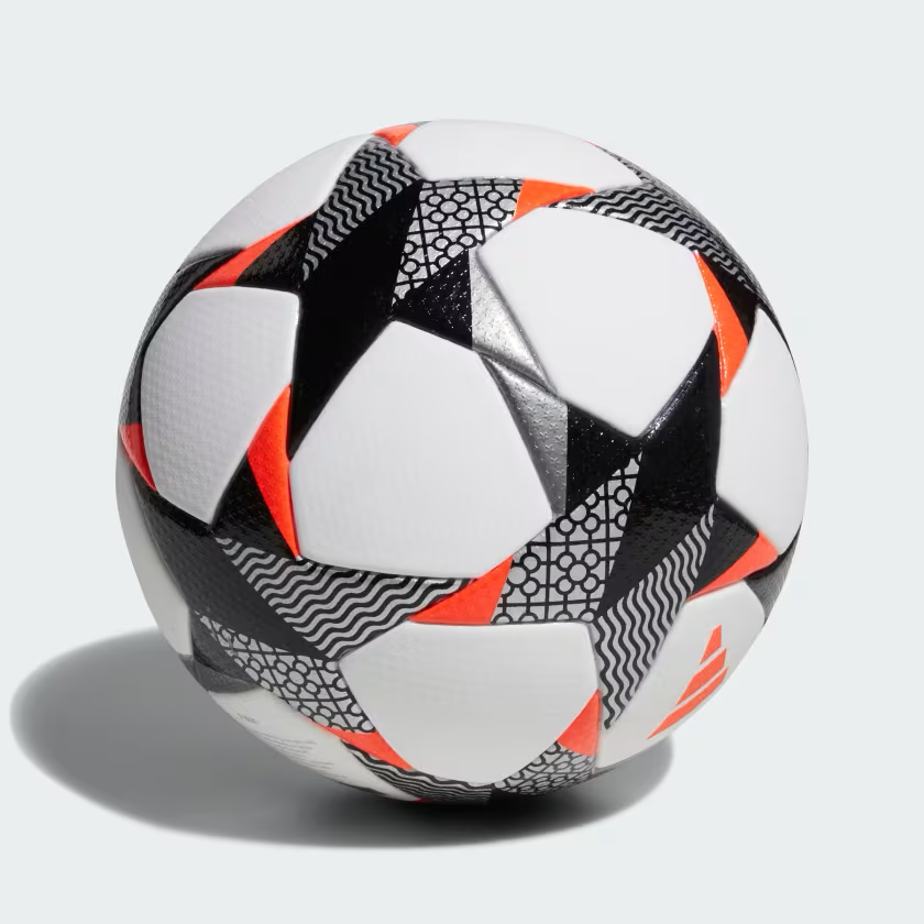 adidas Women's UCL 23/24 Pro Match Ball - White /Black /Solar Red