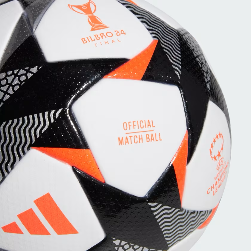 adidas Women's UCL 23/24 Pro Match Ball - White /Black /Solar Red