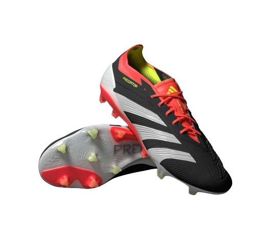 adidas Predator 24 Elite FG - Core Black/Cloud White/Solar Red