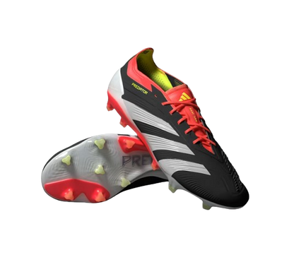 adidas Predator 24 Elite FG - Core Black/Cloud White/Solar Red