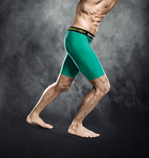 Green sale compression shorts