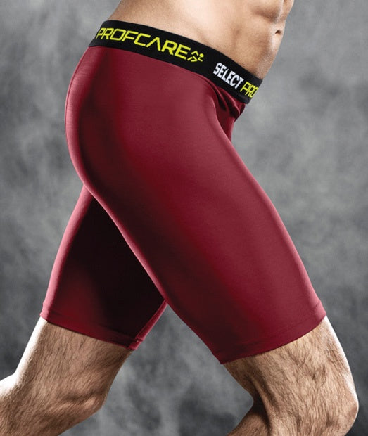 burgundy compression shorts