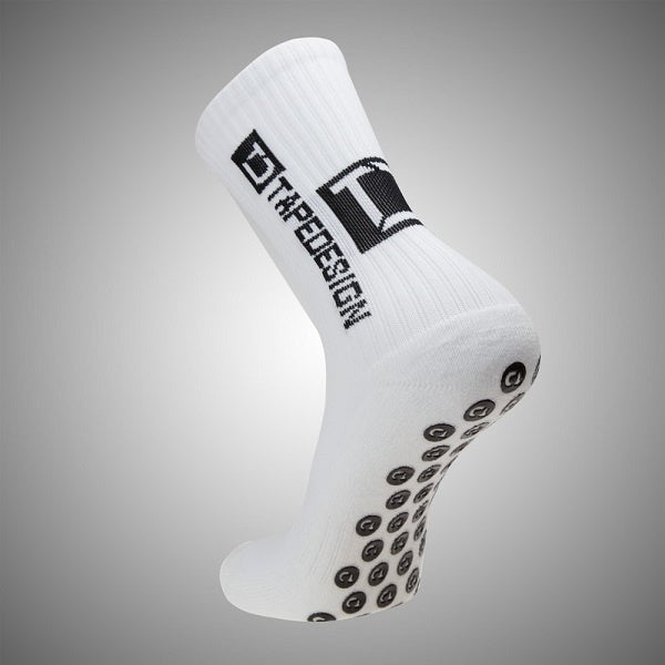 Game Pack | TapeDesign Grip Socks + Footless Socks - White (Size: M-L)