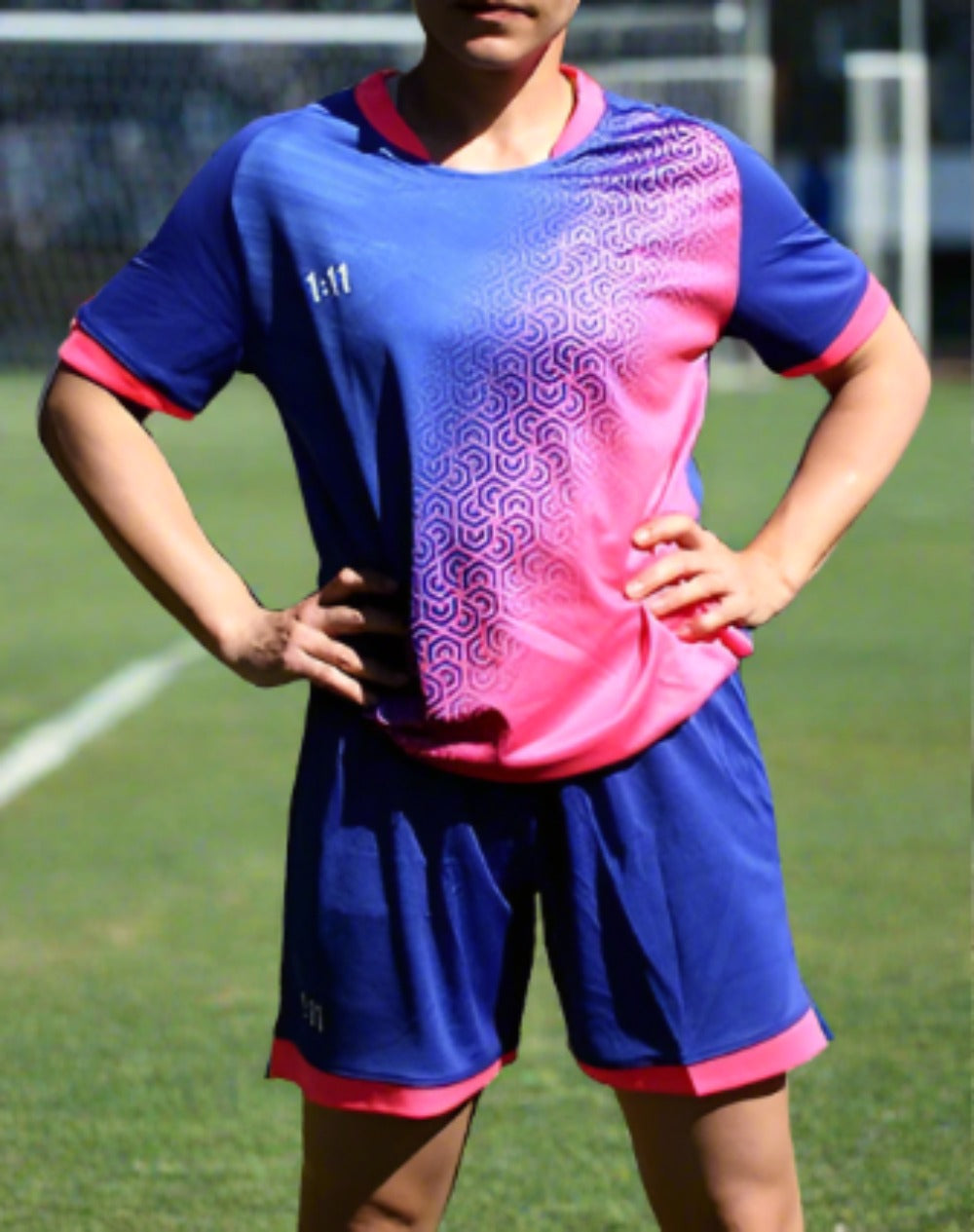 1-To-11 Jersey / Short SET - Royal Blue/Pink