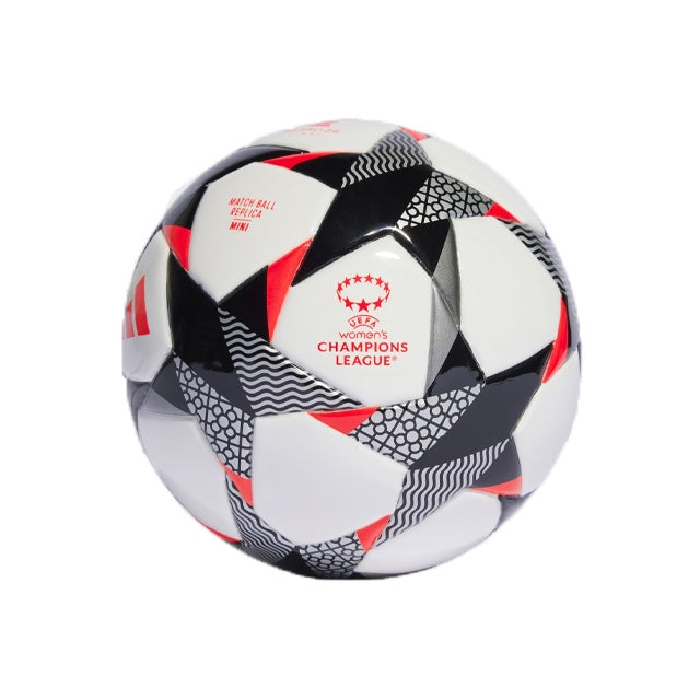 adidas Women's UCL 23/24 Mini Ball - White /Black /Solar Red”