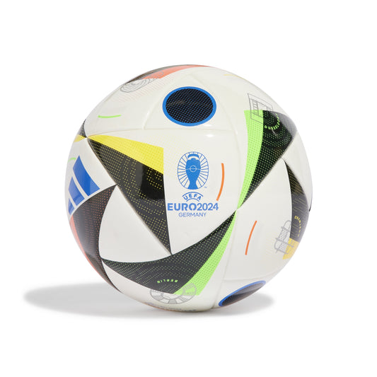 adidas Euro 24 Mini Football - White/Black/Glow Blue