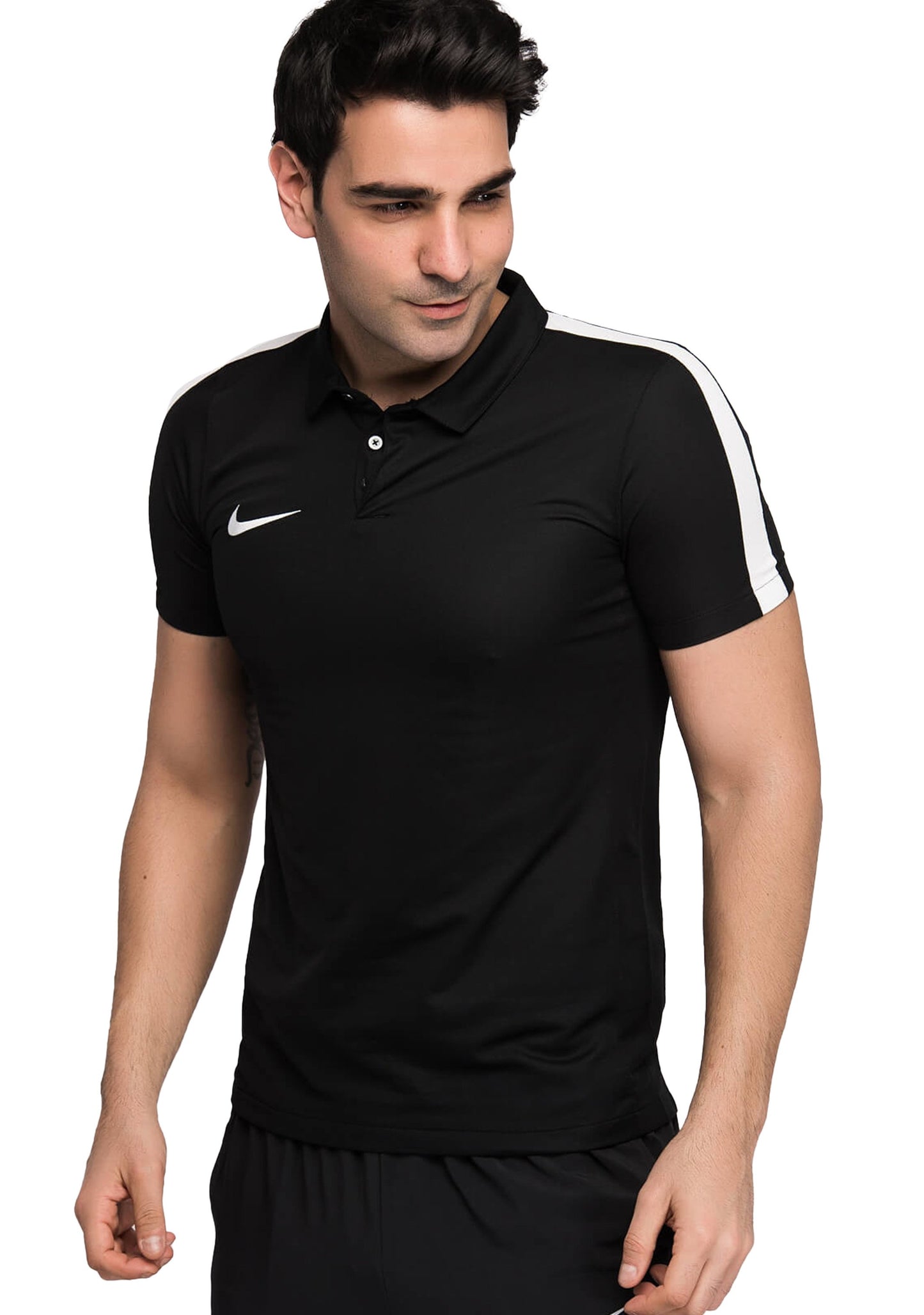 Nike Squad 16 Youth Polo Black/White/White