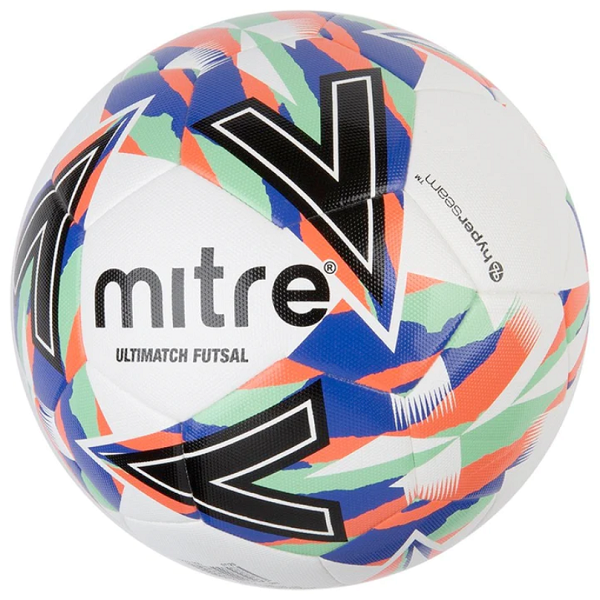 Mitre Ultimatch Futsal Ball - White/Blue/Mint/Black