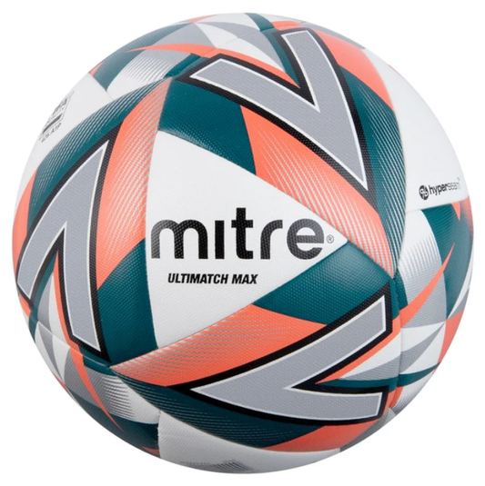 Mitre Ultimatch Max Football - White/Orange/Green