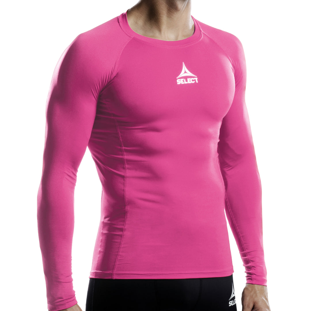 Select Compression Jersey L/S - Neon Pink