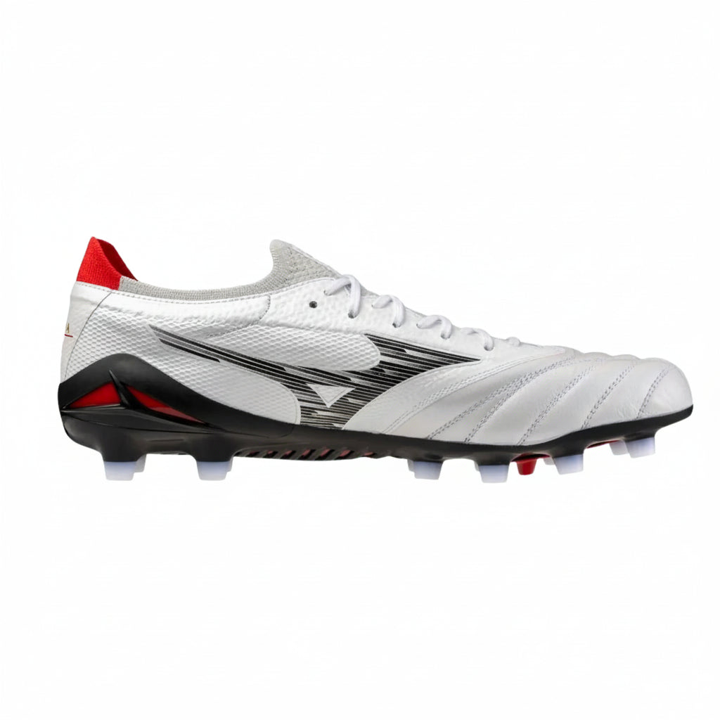 Mizuno Morelia Neo V Beta Elite FG - White/Black/Chinese Red