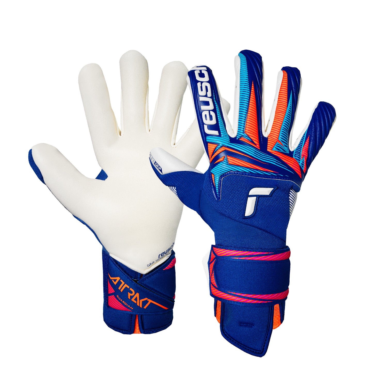Reusch Attrakt Gold X Guardian - sharp blue / white / shocking orange