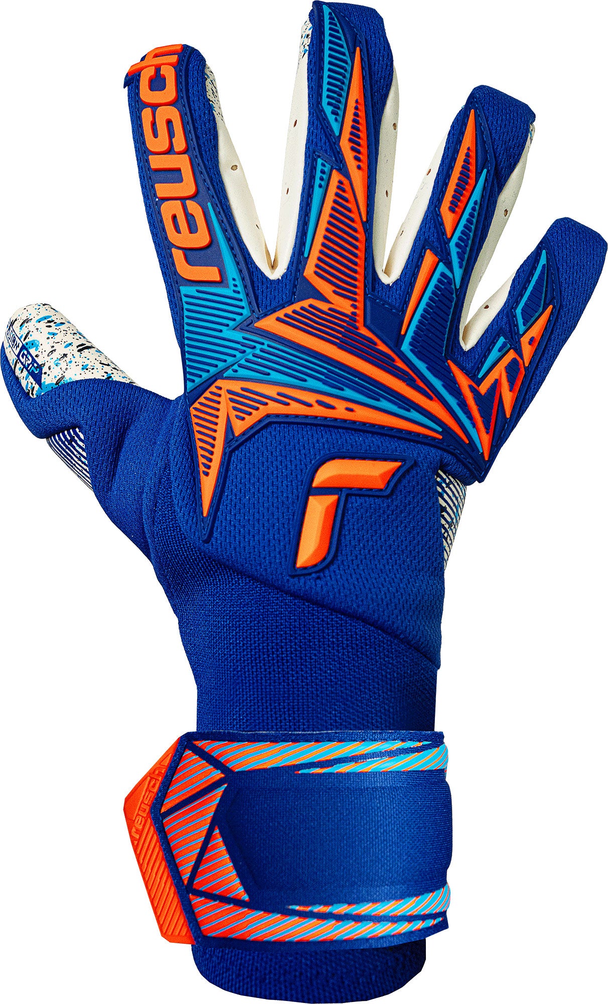 Reusch Attrakt Freegel Fusion Goaliator - sharp blue / shocking orange