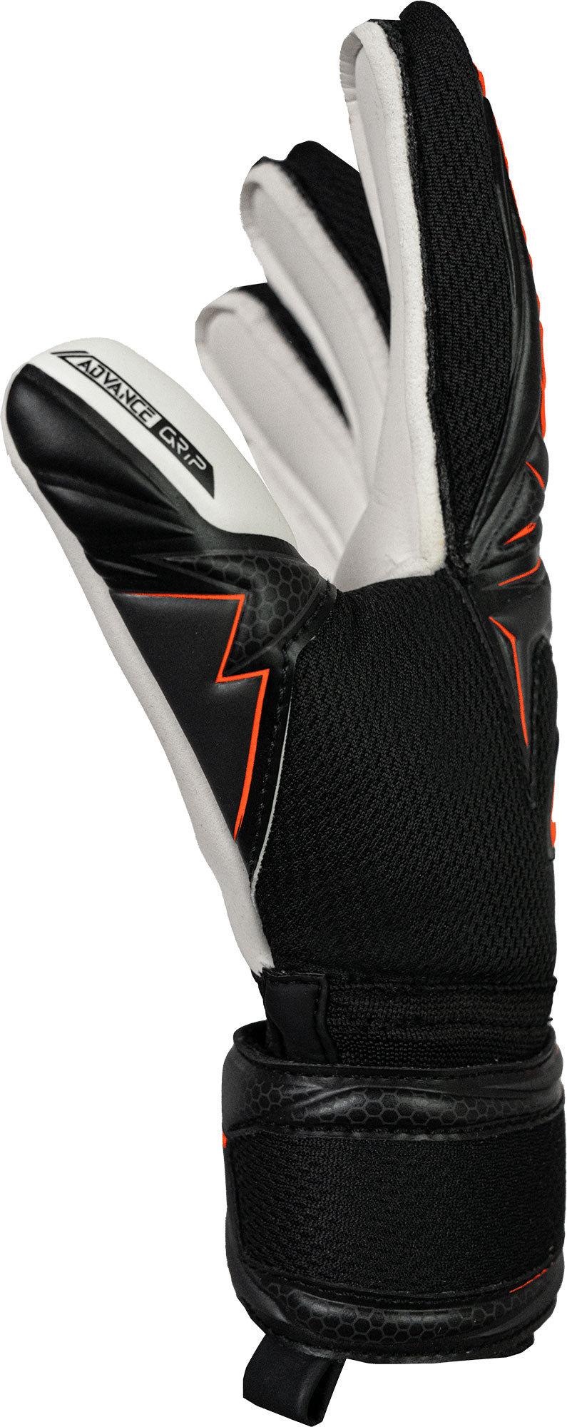 Reusch Attrakt Advance Finger Support Junior - black / shocking orange