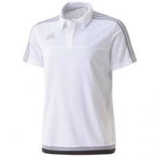 adidas Tiro 15 Polo - White/Grey/Black