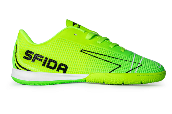 Conquer Kid's Indoor Football Shoes - Lime